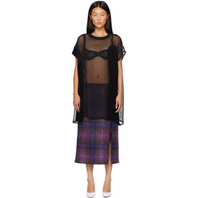 Open Yy ブラック シアー コンバーチブル ミニワンピース In Black
