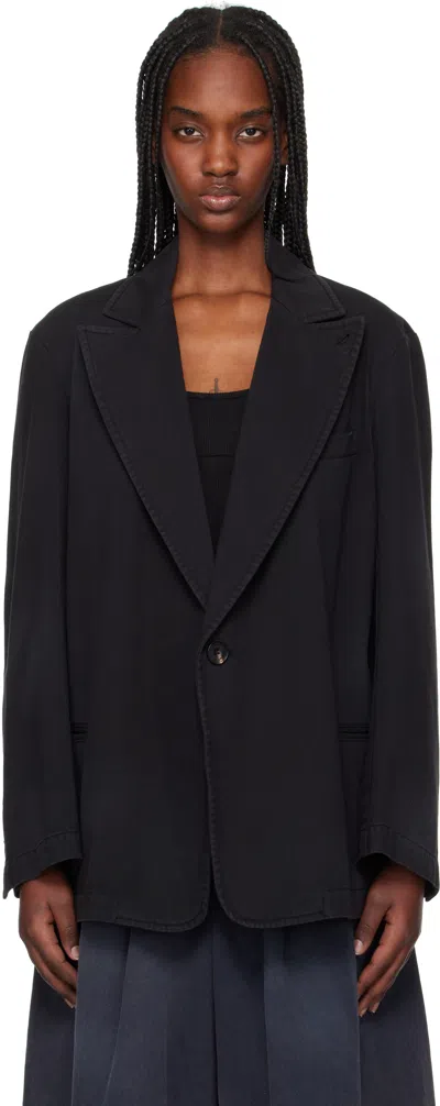 Open Yy Black Washed Blazer