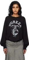 Open Yy Worker Pet Club Long Sleeve T-shirt In Black