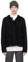 Open Yy Y-neck Cardigan In Black