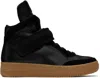 Open Yy Black Yy Velcro High Sneakers In Black