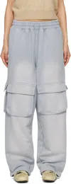 Open Yy Blue Washed Pocket Lounge Pants In Blue