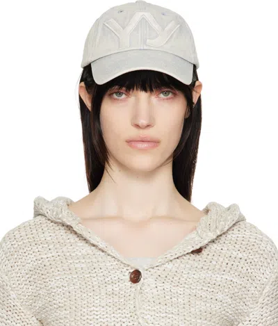 Open Yy Blue 'yy' Cotton Ball Cap