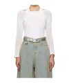 Open Yy Bolero Cardigan In White