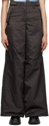 Open Yy Brown Wide-leg Trousers In Brown