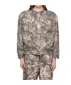 Open Yy Green Camouflage Bomber Jacket In Brown