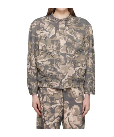 OPEN YY CAMOUFLAGE BOMBER JACKET