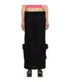 Open Yy Ssense Exclusive Black Maxi Skirt In Black