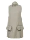 Open Yy Cargo-pocket Buckle Mini Dress In Gray