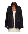 Open Yy Cargo Pocket Field Jacket In Black