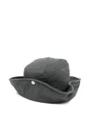 Open Yy Chin-strap Bucket Hat In Gray