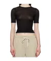 Open Yy Contrast Edge T-shirt In Black