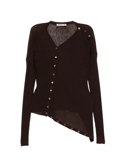 Open Yy Convertible Draped Cardigan In Multi