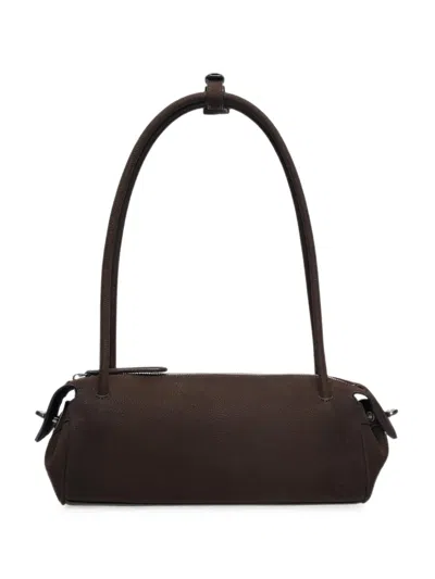 Open Yy Corgi Small Leather Belt Bag In Brown
