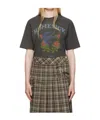Open Yy Cotton Jersey T-shirt In Black