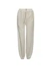 Open Yy Curved-zip Track Pants In Neutral