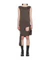 Open Yy Deconstructed Dress In Brown