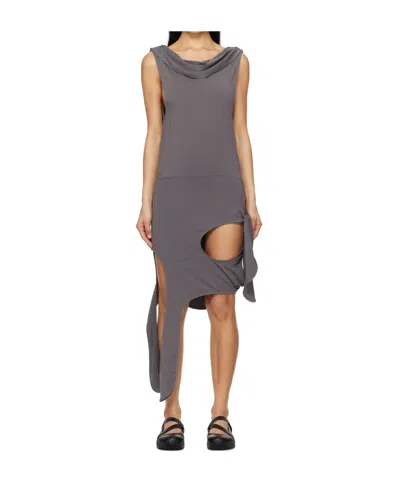 Open Yy Deconstructed Dress In Gray
