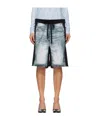 Open Yy Denim-effect Jersey Shorts In Multi