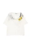 Open Yy Draped Graphic-print T-shirt In Multi