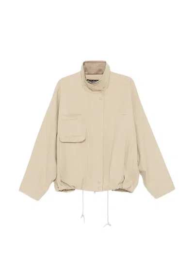 Open Yy Drawn Hooded Jacket In Gold