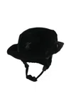 Open Yy Earflap Bucket Hat In Black