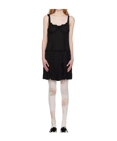 Open Yy Black Flapper Pleats Midi Dress
