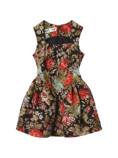 Open Yy Floral-print Mini Dress In Animal Print