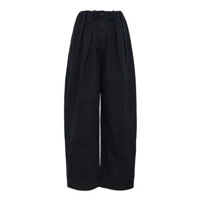 Open Yy Full Gather Pants In Black