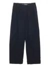 Open Yy Full Gather Trousers In Black