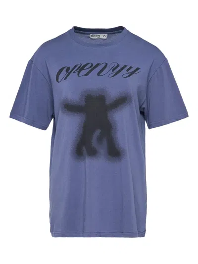 Open Yy Graphic-print T-shirt In Blue
