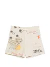 Open Yy Graphic-print Drawstring Shorts In Neutral