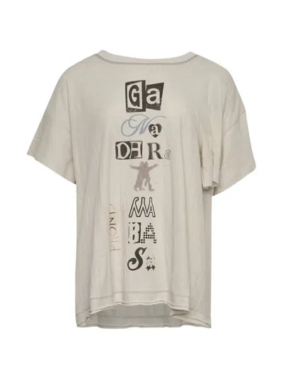 Open Yy Graphic-print Scoop-neck T-shirt In Neutral