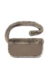Open Yy Furry Pocket Belt Bag In Gray