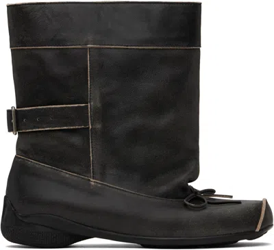 Open Yy Gray Ballet Slouchy Short Boots