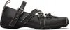 Open Yy Gray Cross Buckle Ballerina Flats In Gray