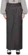 OPEN YY GRAY FLY OUT MAXI SKIRT