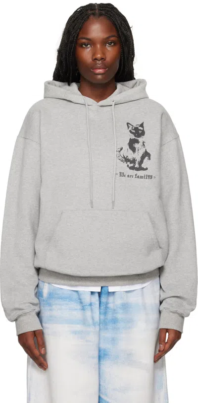 Open Yy Gray 'we Are Familyy' Hoodie In Grey