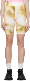 Open Yy Green Floral Shorts In Green