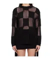 Open Yy Hollow Sweater In Black