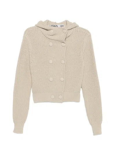 Open Yy Hooded Cardigan In Neutral