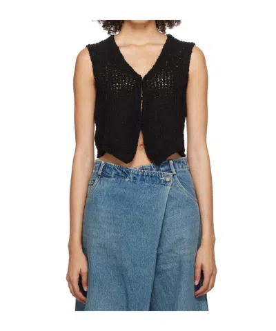 OPEN YY HOOK-AND-EYE CARDIGAN