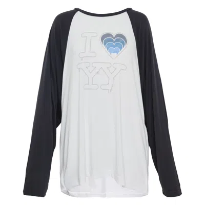 Open Yy I Love Yy Raglan Tee In Black