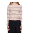 Open Yy Jacquard Pullover Sweater In Pink