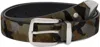 Open Yy Khaki & Gray Camo Stud Western Belt In Multi
