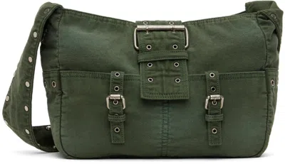 Open Yy Khaki Stud Bag In Green
