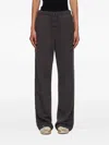 Open Yy Lace-up Drawstring Track Pants In Gray