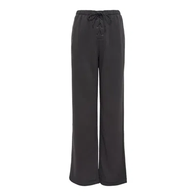 Open Yy Lace Up Lounge Pants In Black