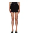 Open Yy Lace-up Mini Skirt In Black