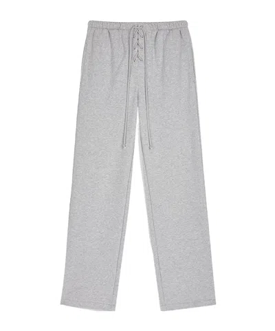 Open Yy Lace-up Sweatpants In Gray